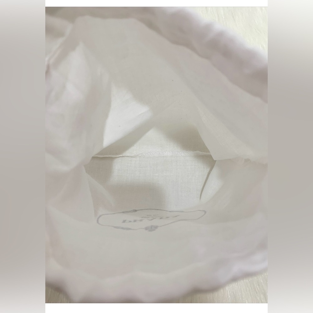 Authentic Prada White-Navy Small Drawstring Pouch… - image 4
